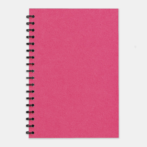 Notizbuch aus recyceltem Fuchsia, 210 x 297 linierte Seiten