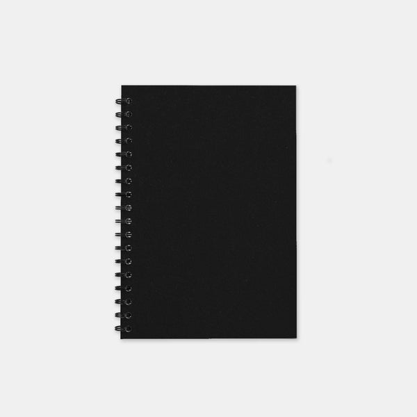 Black recycled notebook 105x155 lined pages