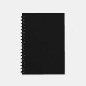 Black recycled notebook 148x210 lined pages
