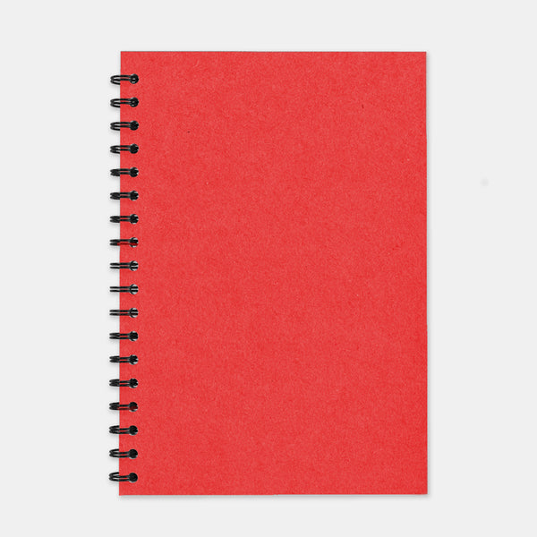 Rotes Recycling-Notizbuch mit 180 x 250 linierten Seiten