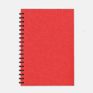 Rotes Recycling-Notizbuch mit 180 x 250 linierten Seiten
