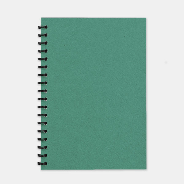 Türkisgrünes Recycling-Notizbuch mit 180 x 250 linierten Seiten