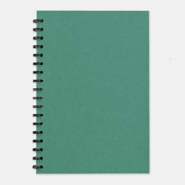 Türkisgrünes Recycling-Notizbuch mit 210 x 297 linierten Seiten