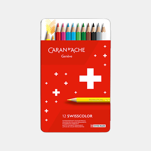 Box of 12 Swisscolor colored pencils