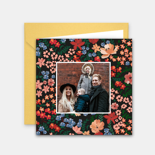Carte de voeux personnalisée premières fleurs de l'année