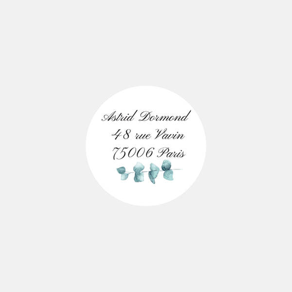 Personalized eucalyptus matching stickers - 48ex