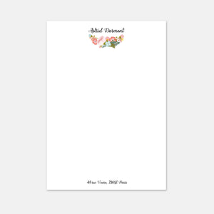 Briefpapier - A4 Exotische Blumen