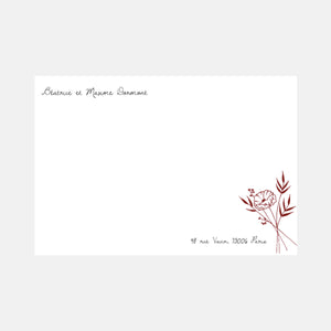 Carte de correspondance coquelicot
