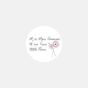 Personalized poppy matching stickers - 48ex