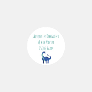 Personalized matching dinosaur stickers - 48ex
