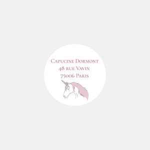 Stickers personnalisés correspondance licorne - 48ex