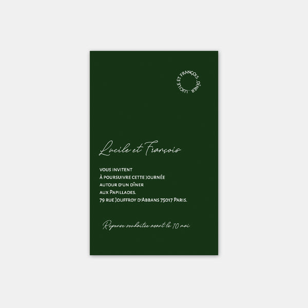 Carton invitation de mariage moderne cercle