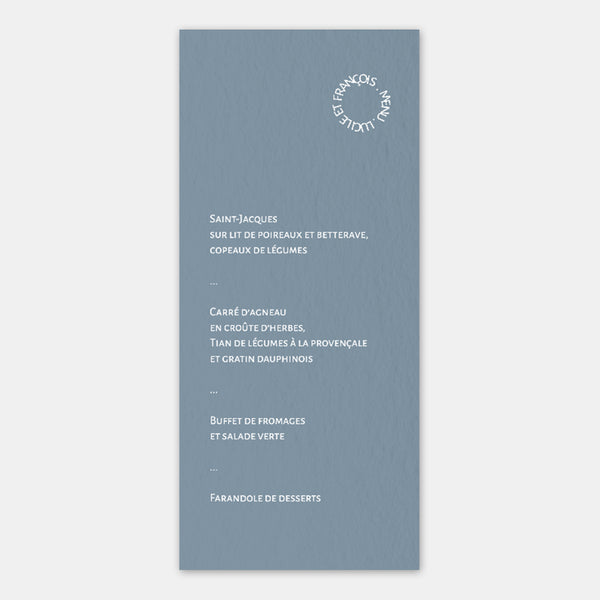 Modern Circle Wedding Menu