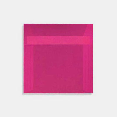 Umschlag 160 x 160 mm, pinkfarbenes Transparentpapier