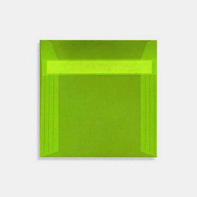 Umschlag 160x160 mm frühlingsgrünes Transparentpapier