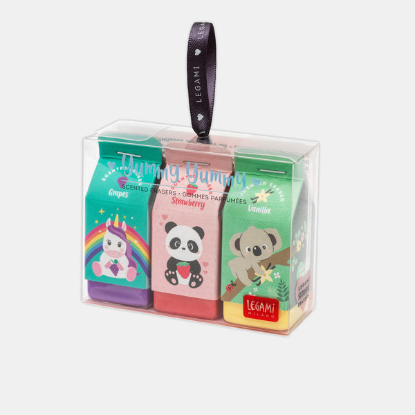 Set of 3 scented erasers - Yummy