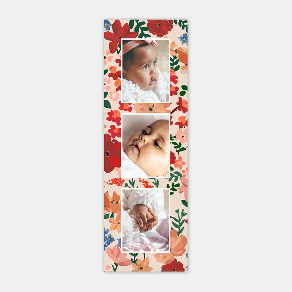 Geburtsanzeige als Lesezeichen für meine ersten Blumen