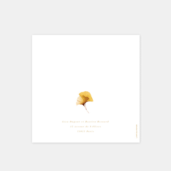 Aquarell-Ginkgo-Biloba-Hochzeitseinladung
