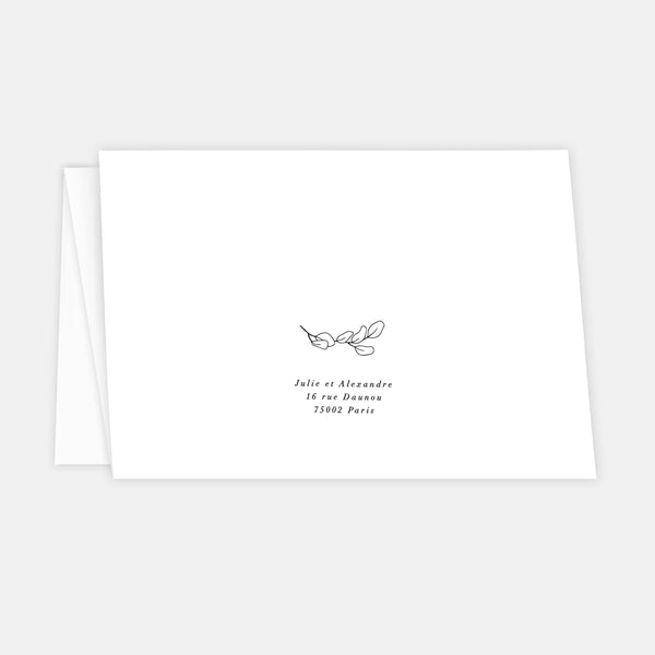 Eukalyptus-Skizze-Hochzeitseinladung