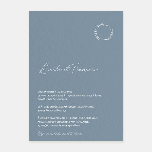 Modern Circle Wedding Invitation