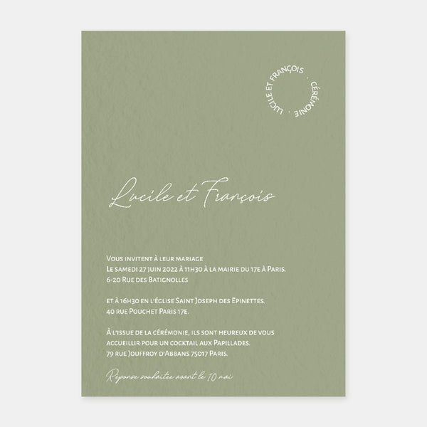 Modern Circle Wedding Invitation