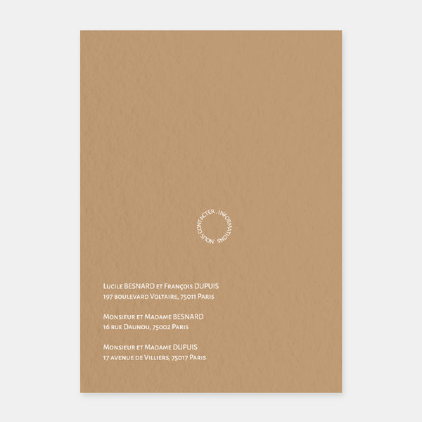 Modern Circle Wedding Invitation