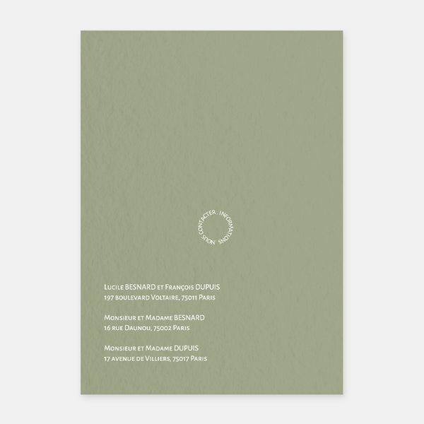 Modern Circle Wedding Invitation