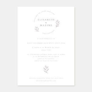 Chic nature wedding invitation