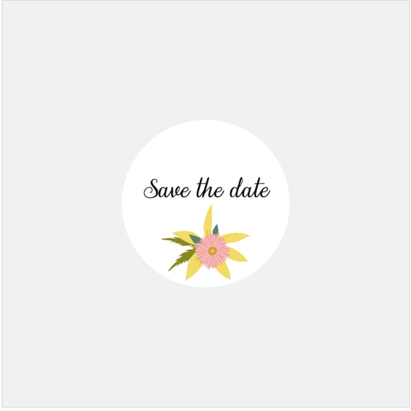 Stickers personnalisés mariage Couronne Exotique