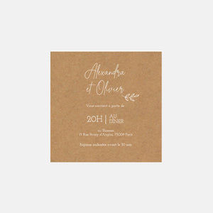 Kraft Country Wedding Invitation Card