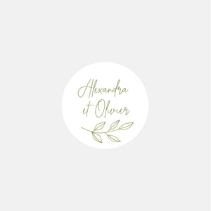 Personalisierte klassische Landhochzeitsaufkleber