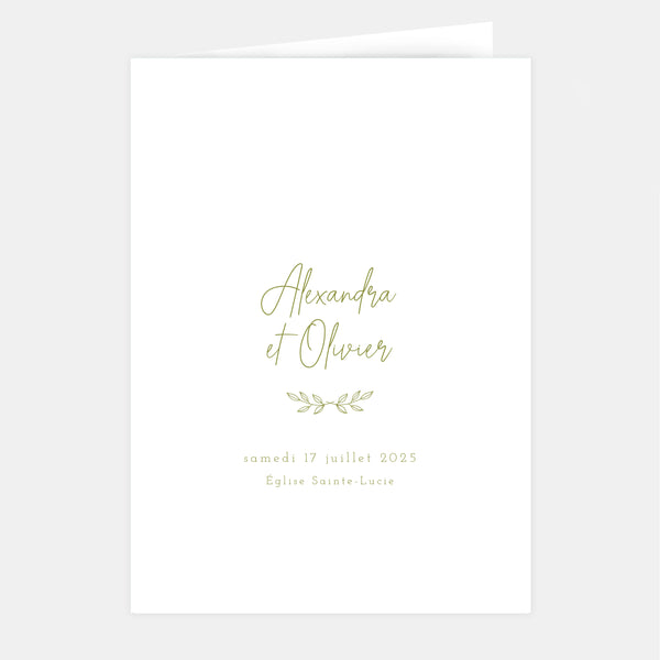 Klassisches Heft zur Landhochzeit