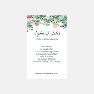 Floral Botanical invitation card