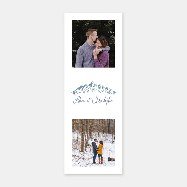 Mountain wedding photo booth