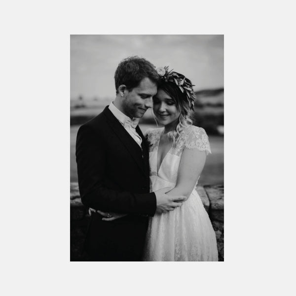 Carton remerciement mariage fleurs gravure