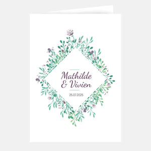 Hochzeitseinladung Rhombus Aquarell