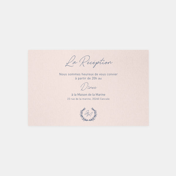 Wedding invitation card plant wreath