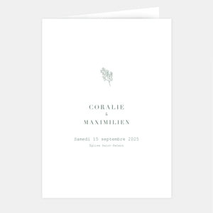 Brindille wedding booklet