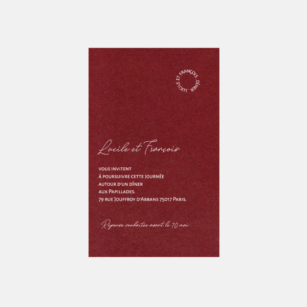 Carton invitation de mariage moderne cercle
