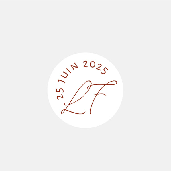 Personalized modern wedding circle stickers - 48ex