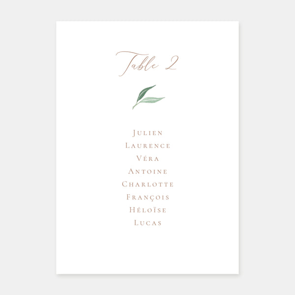 Watercolor wedding table plan - 5ex