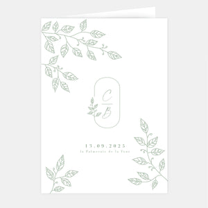 Foliage wedding booklet