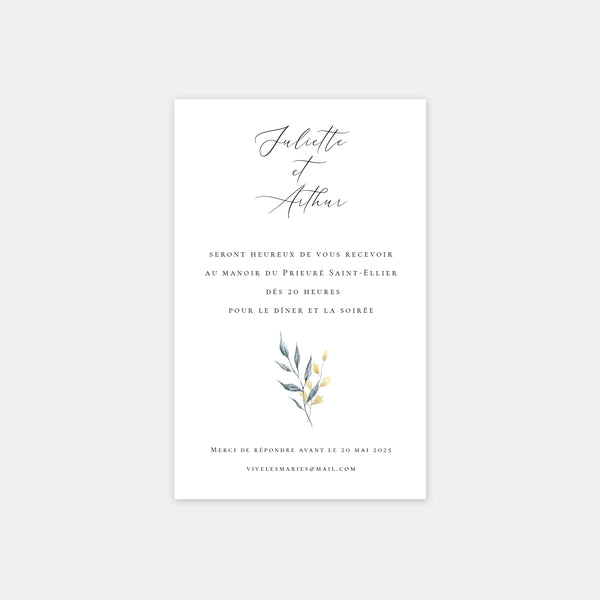 Hochzeitseinladungskarte mit Julias Krone