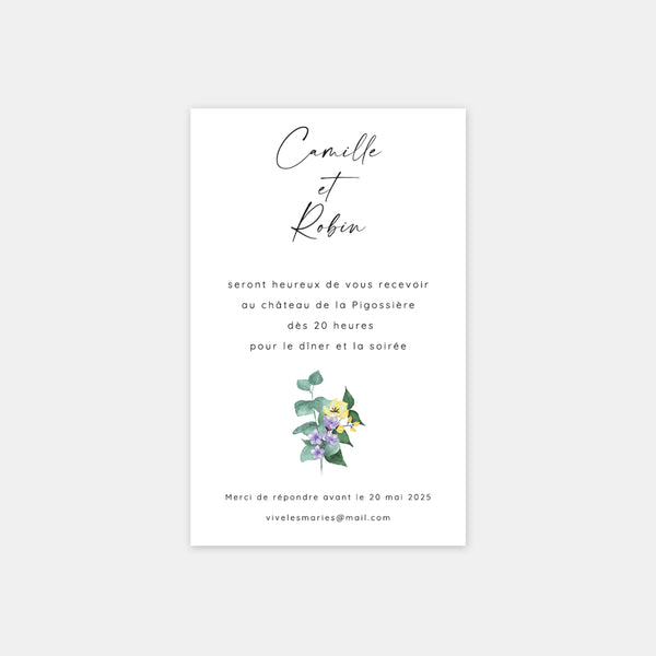 Camilles Kronen-Hochzeitseinladungskarte