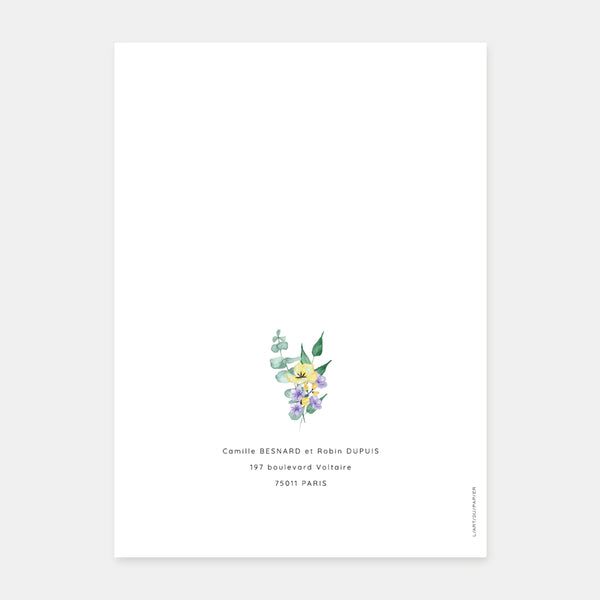 Hochzeitskarte Blumenkranz