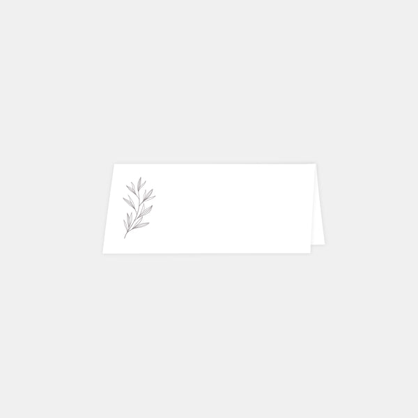 Chic nature wedding place marker