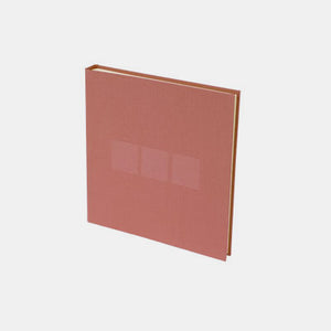 Gästebuch 25x24 altrosa Leinwand, cremefarbene Innenseite