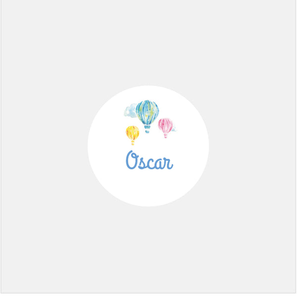 Stickers personnalisés naissance montgolfière - 48ex