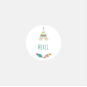 Personalized Sioux birth stickers - 48ex