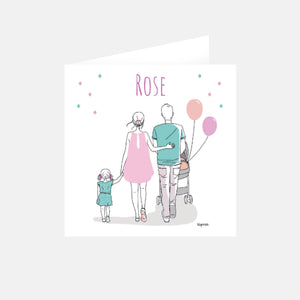 Geburtsanzeige „Meine große Schwester der rosa Familie“ von Kopines